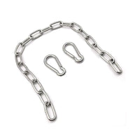 1.6ft Stainless Steel Hanging Chains with Carabiners – Secure Mounting Kit for UFO High Bay Lights