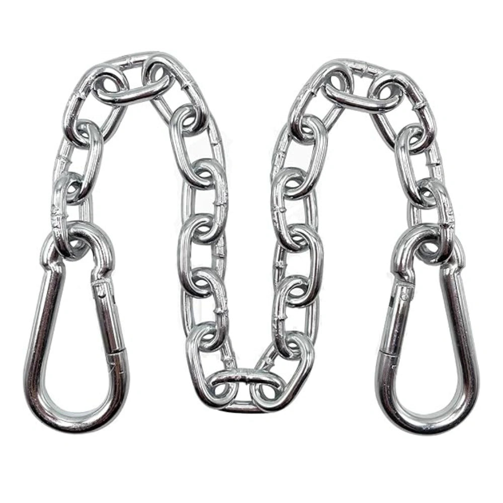 1.6ft Stainless Steel Hanging Chains with Carabiners – Secure Mounting Kit for UFO High Bay Lights