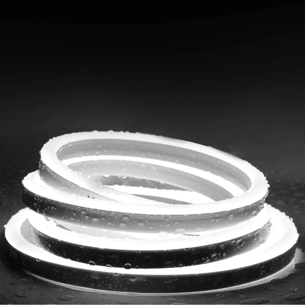 110V-120V Neutral White (4500K) Neon LED Rope Light - 8mmX16mm,Commercial Grade, IP65, 189Lm/meter -Cuttable, Dimmable- Plug and Play and Hardwire - Lumens Depot