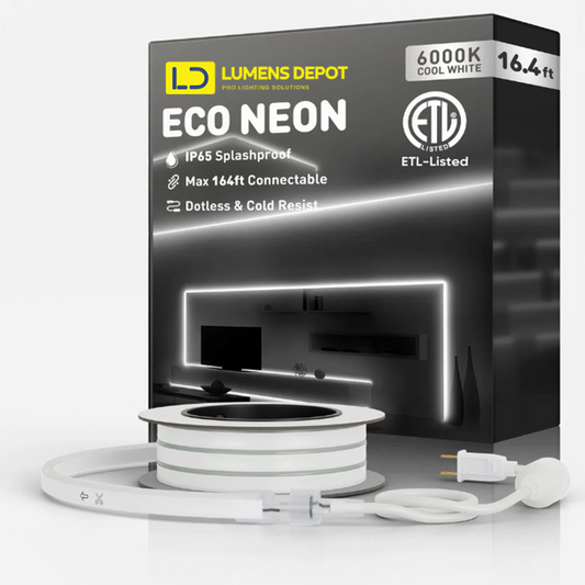 110V Cool White LED Neon Rope Light, 6000K - Lumens Depot