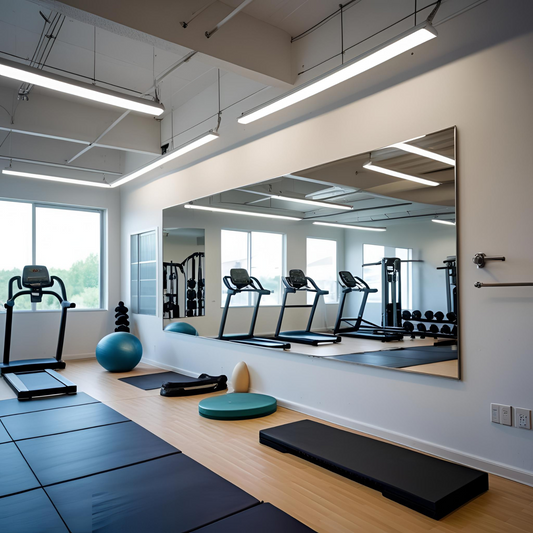 Gym Mirror Set (2 Pieces) – Large Wall-Mounted Mirrors for Home Gym - Fitness Studio - and Commercial Use