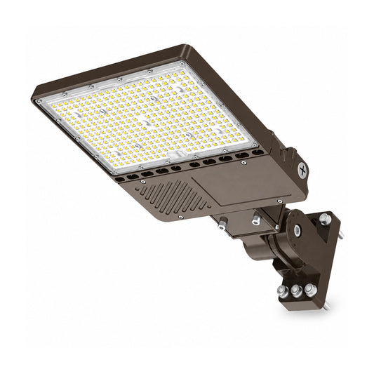 150W LED Parking Lot Light with Photocell – Wattage Tunable (150W/120W/90W), 22,500 Lumens, 5000K Daylight, Slip Fitter Mount – Outdoor LED Pole Light - Lumens Depot