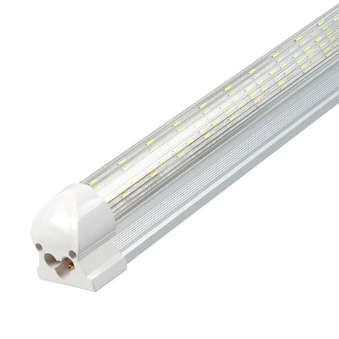 60 Watts- 8ft LED T8 Integrated Striped Tube Light Bulbs -Linkable, 100-277VAC, 8400Lm, 5000K, Plug & Play, TRIAC Dimmable - Lumens Depot