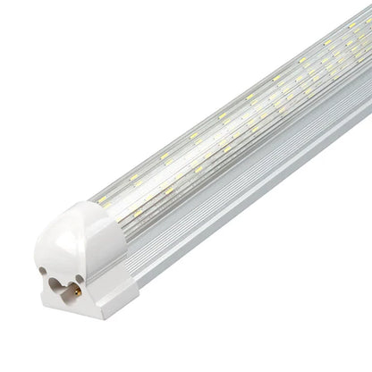 60 Watts- 8ft LED T8 Integrated Striped Tube Light Bulbs -Linkable, 100-277VAC, 8400Lm, 5000K, Plug & Play, TRIAC Dimmable - Lumens Depot