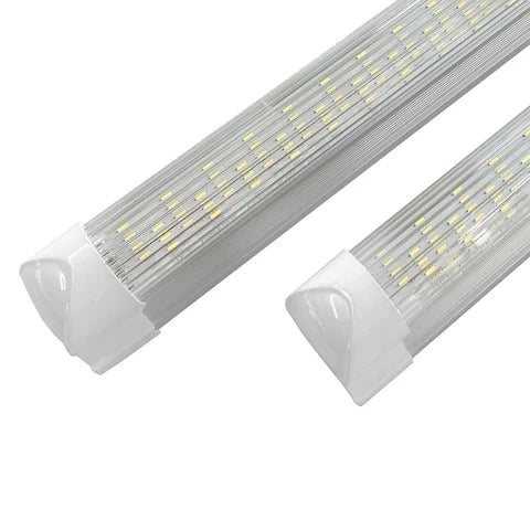 60 Watts- 8ft LED T8 Integrated Striped Tube Light Bulbs -Linkable, 100-277VAC, 8400Lm, 5000K, Plug & Play, TRIAC Dimmable - Lumens Depot