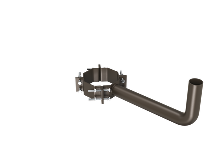 1 Arm Wrap Around Bracket for Wood Pole, Fit for 7-10 inch Poles, Dark Bronze Color