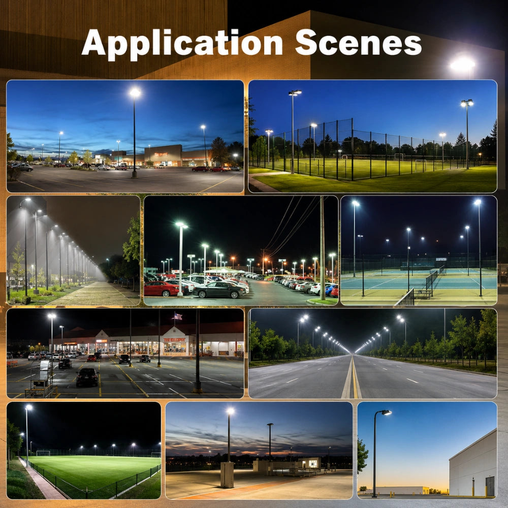 200W LED Parking Lot Light, 28,000 Lumens, 5000K, 100-277 VAC, Slip-fitter Mount