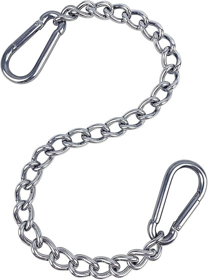 1.6ft Stainless Steel Hanging Chains with Carabiners – Secure Mounting Kit for UFO High Bay Lights - Lumens Depot