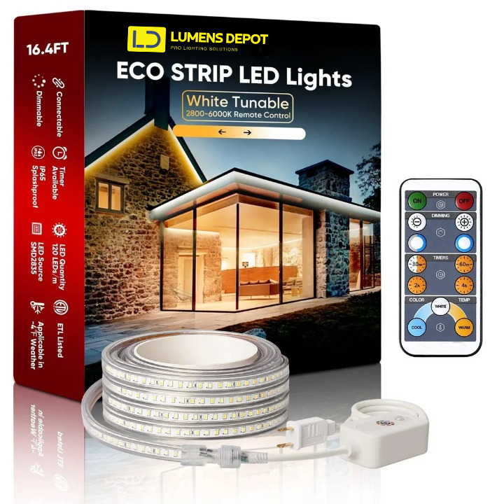 Extra Controller Kit for 110V 7x13mm Eco CCT Tunable White Strip - Lumens Depot