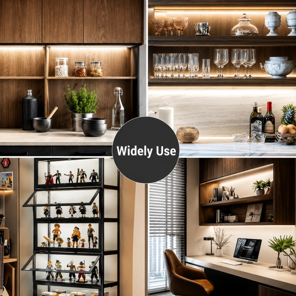 24V Anti-Glare Bright Cozy Under Cabinet LED Strip Free Cut 6000K Cool White - White Shell - Lumens Depot