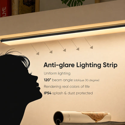 24V Anti-Glare Bright Cozy Under Cabinet LED Strip Free Cut 2700K Warm White - Black Shell