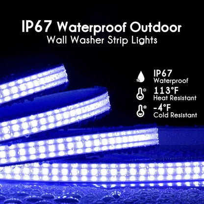 24V Flexible RGB Wall Washer LED Strip Light, IP67, Linear Grazer Light - Lumens Depot