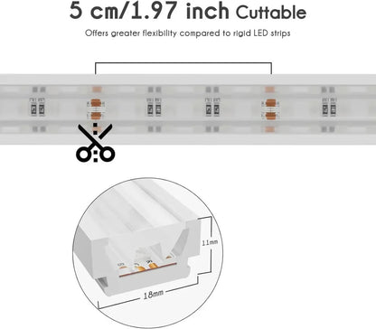 24V Flexible RGB Wall Washer LED Strip Light, IP67, Linear Grazer Light - Lumens Depot