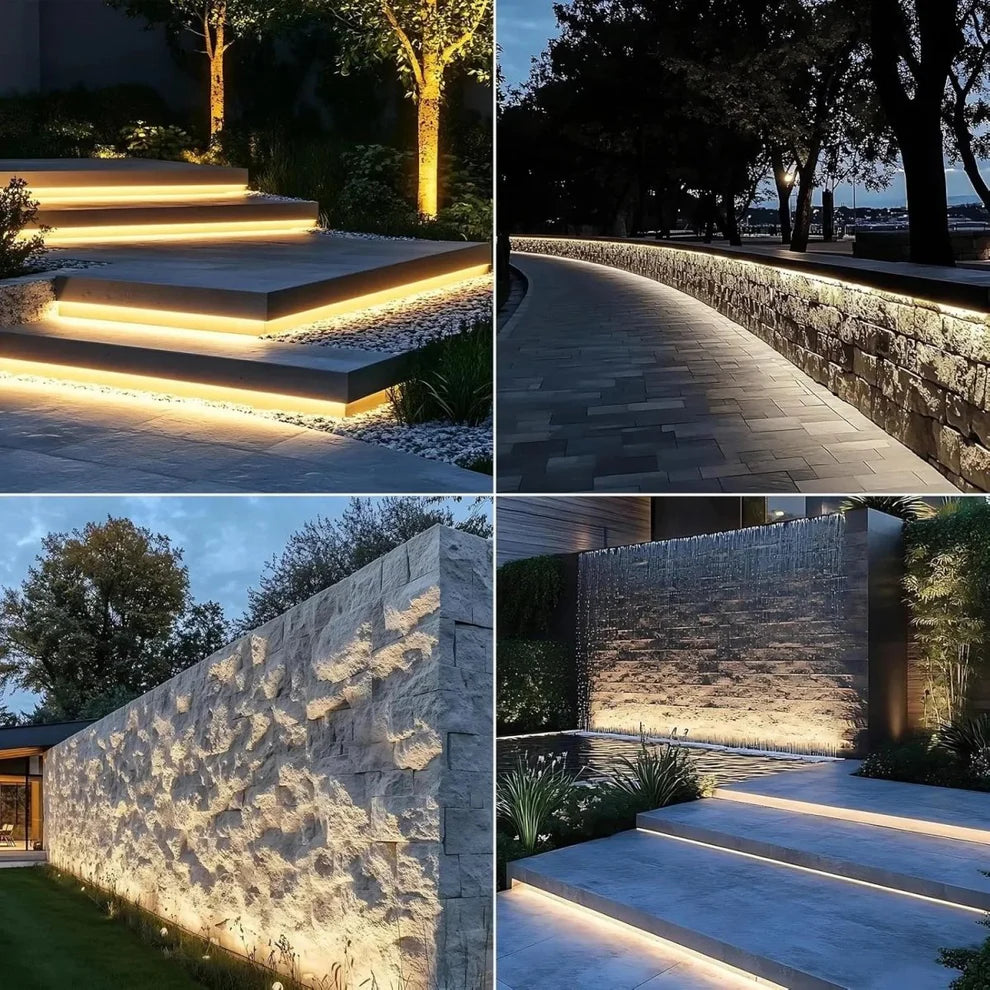 24V Flexible Wall Washer LED Strip Light, IP67, Linear Grazer Light White - Lumens Depot