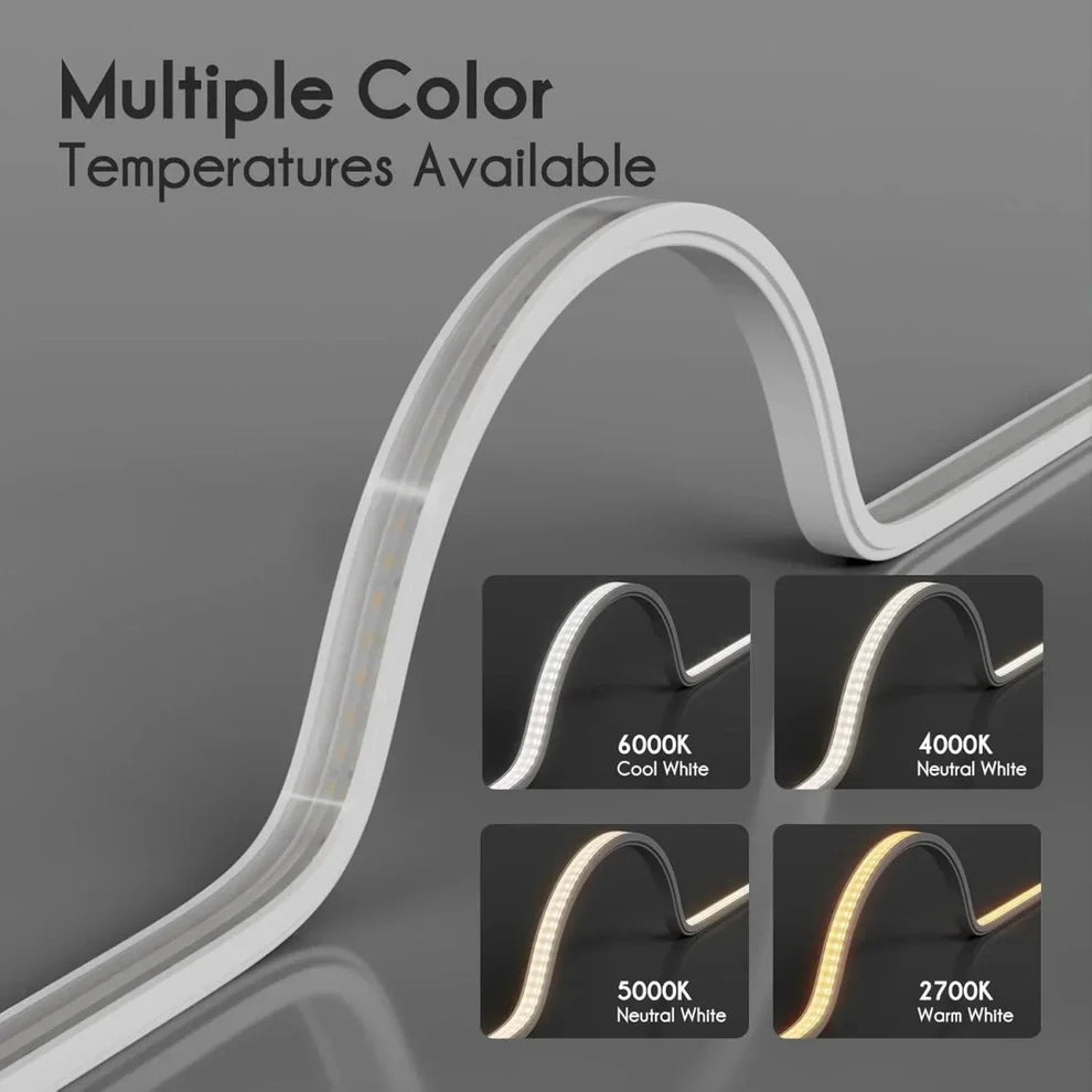 24V Flexible Wall Washer LED Strip Light, IP67, Linear Grazer Light White - Lumens Depot