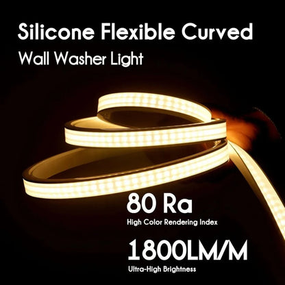 24V Flexible Wall Washer LED Strip Light, IP67, Linear Grazer Light White - Lumens Depot