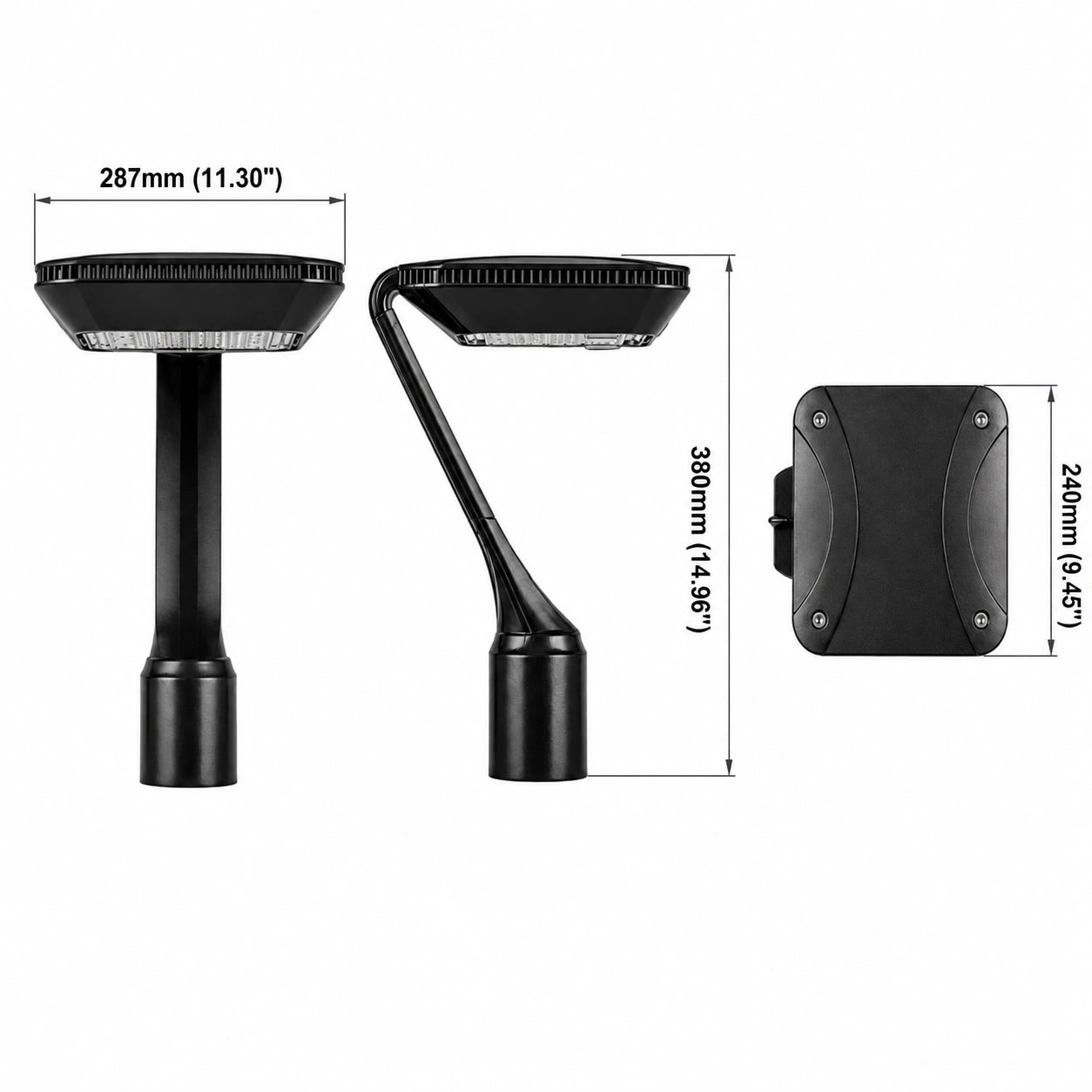 LED Post Top Light, 35W, CCT 5000K, 100-277 VAC, 4,725 Lumens, PC Lens