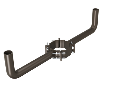 2 Arm Wrap Around Bracket for Wood Pole, Fit for 7-10 inch Poles, Dark Bronze Color