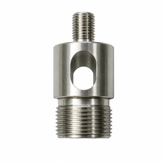 3/4" NPS to M12 Adapter – External Thread Wiring Connector - For HBD & HBF-310W High Bay Fixtures