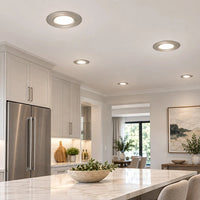 4-Inch Nickel LED Recessed Ceiling Light Designer Trim Ring