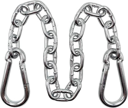 1.6ft Stainless Steel Hanging Chains with Carabiners – Secure Mounting Kit for UFO High Bay Lights - Lumens Depot