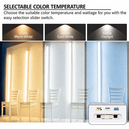 4FT LED Linear Strip Light Fixture, 34W/38W/45W and CCT 3500K/4000K/5000K, 5,850 Lumens