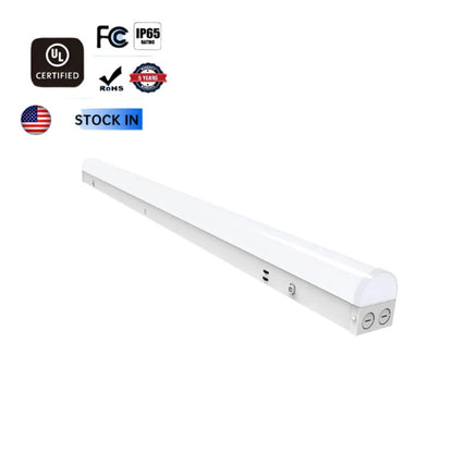 4FT LED Linear Strip Light Fixture, Selectable 24W/32W/40W and CCT 3500/4000/5000K, 5,200 Lumens - Lumens Depot