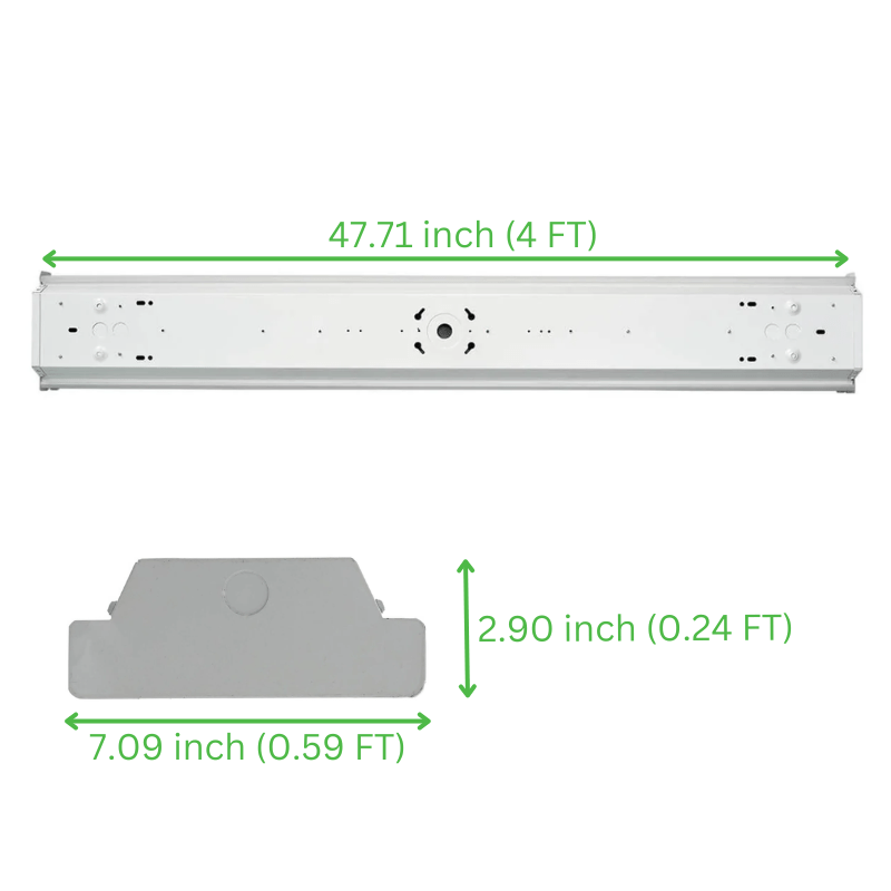 4ft LED Wraparound Light 40W - 3500K/4000K/5000K CCT Selectable - Prismatic Lens - Lumens Depot