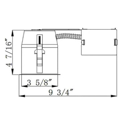 4",6"  LED Recessed Light Housing – 120V, Remodel Downlight Housing