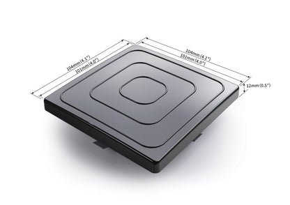 Square Pole Cap for 4inch Square Poles, 100*100mm, Black Color