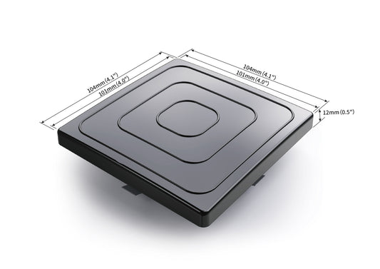 Square Pole Cap for 4inch Square Poles, 100*100mm, Black Color