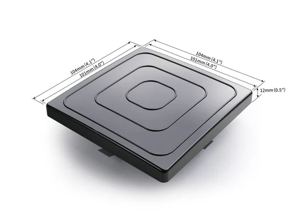 Square Pole Cap for 4inch Square Poles, 100*100mm, Black Color - Lumens Depot