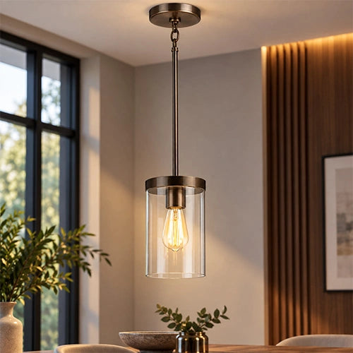 51" Pendant Light with 1*E26 Socket, 120V- Modern Simple Design