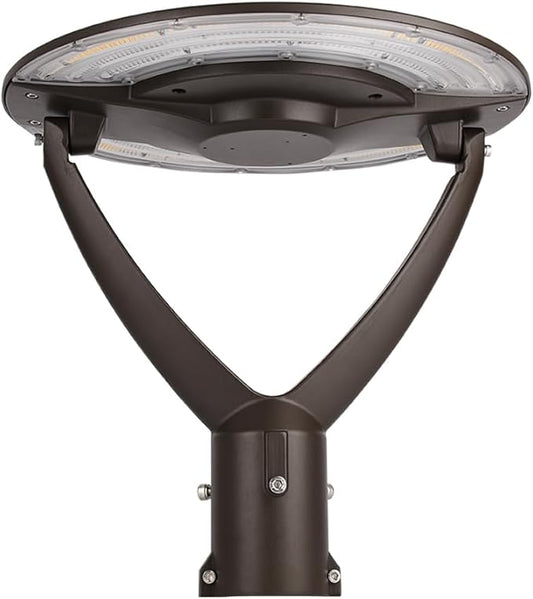 LED Post Top Light - Sensor Base, Selectable 40W/50W/60W and CCT 3000K/4000K/5000K, 100-277 VAC, 9,000 Lumens, Shorting Cap Included