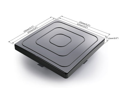 Square Pole Cap for 5inch Square Poles, 127*127mm, Black Color