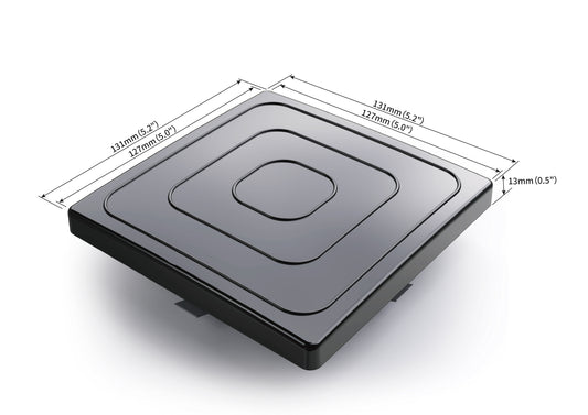 Square Pole Cap for 5inch Square Poles, 127*127mm, Black Color