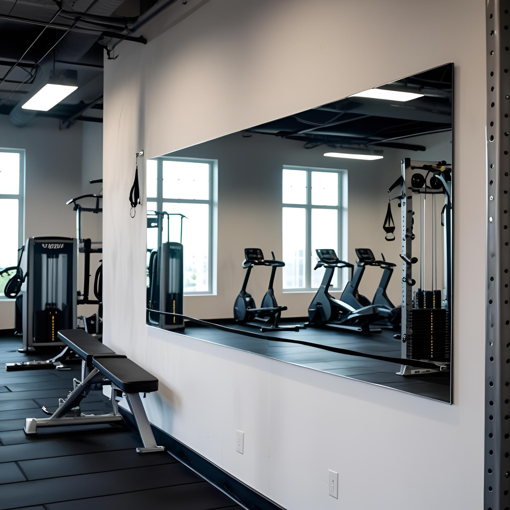 Gym Mirror 56x16 Inches – Full-Length Wall-Mounted Mirror for Home Gyms - Fitness Centers - and Commercial Spaces - Lumens Depot