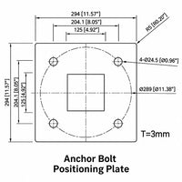 Position Plate for Square Light Poles - Simple & Accurate Alignment