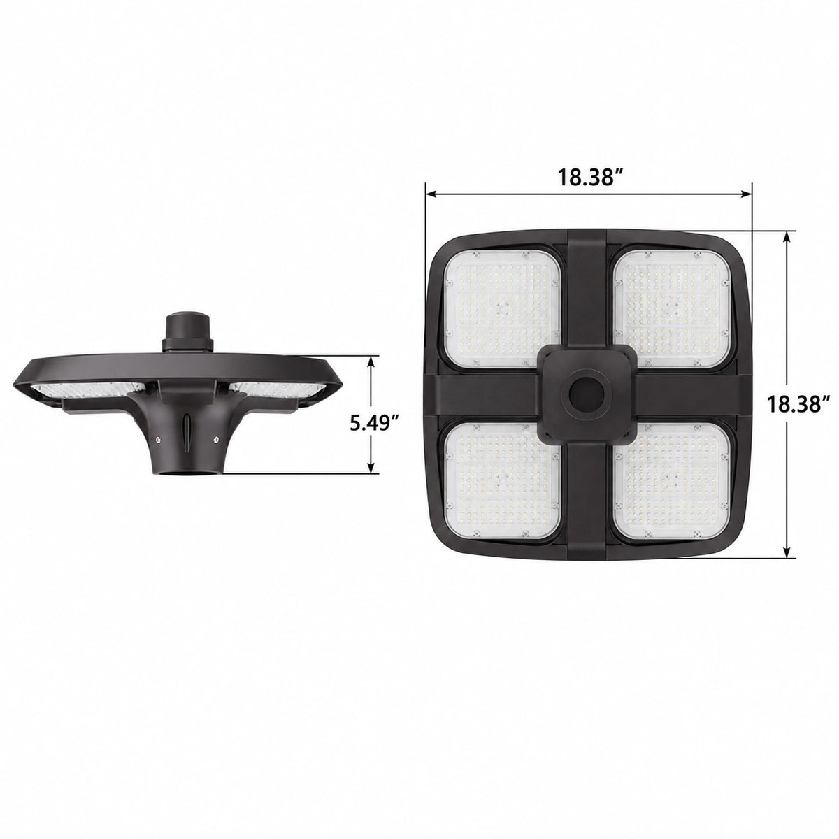 LED Post Top Light - Sensor Ready, Selectable 80W/100W/150W and CCT, 120-277 VAC, 20,250 Lumens