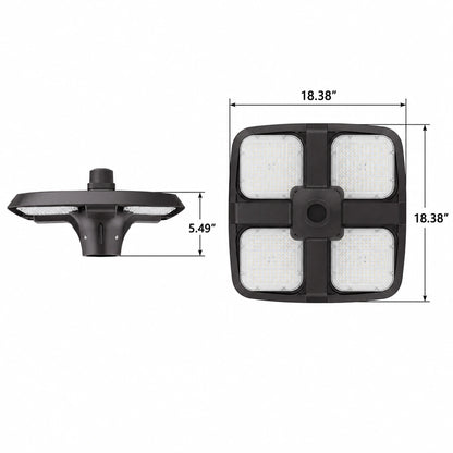 LED Post Top Light - Sensor Ready, Selectable 80W/100W/150W and CCT, 120-277 VAC, 20,250 Lumens