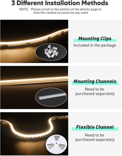 120V 3D Bend Neon Flex LED Strip Light – Flexible Top & Side Bend, 2800K Warm White, High-Voltage Decorative Lighting - Lumens Depot