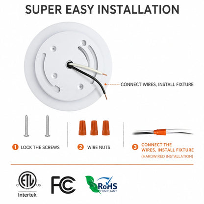 6 Inch Ceiling Light, Surface Mount, 15W, 3000K, 1,050LM, 120 VAC