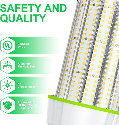 LED Corn Bulb, 100W, 15,000 lumens, 5000K, E39 Base, 277-480 VAC, 480 VAC HID Replacement - Lumens Depot
