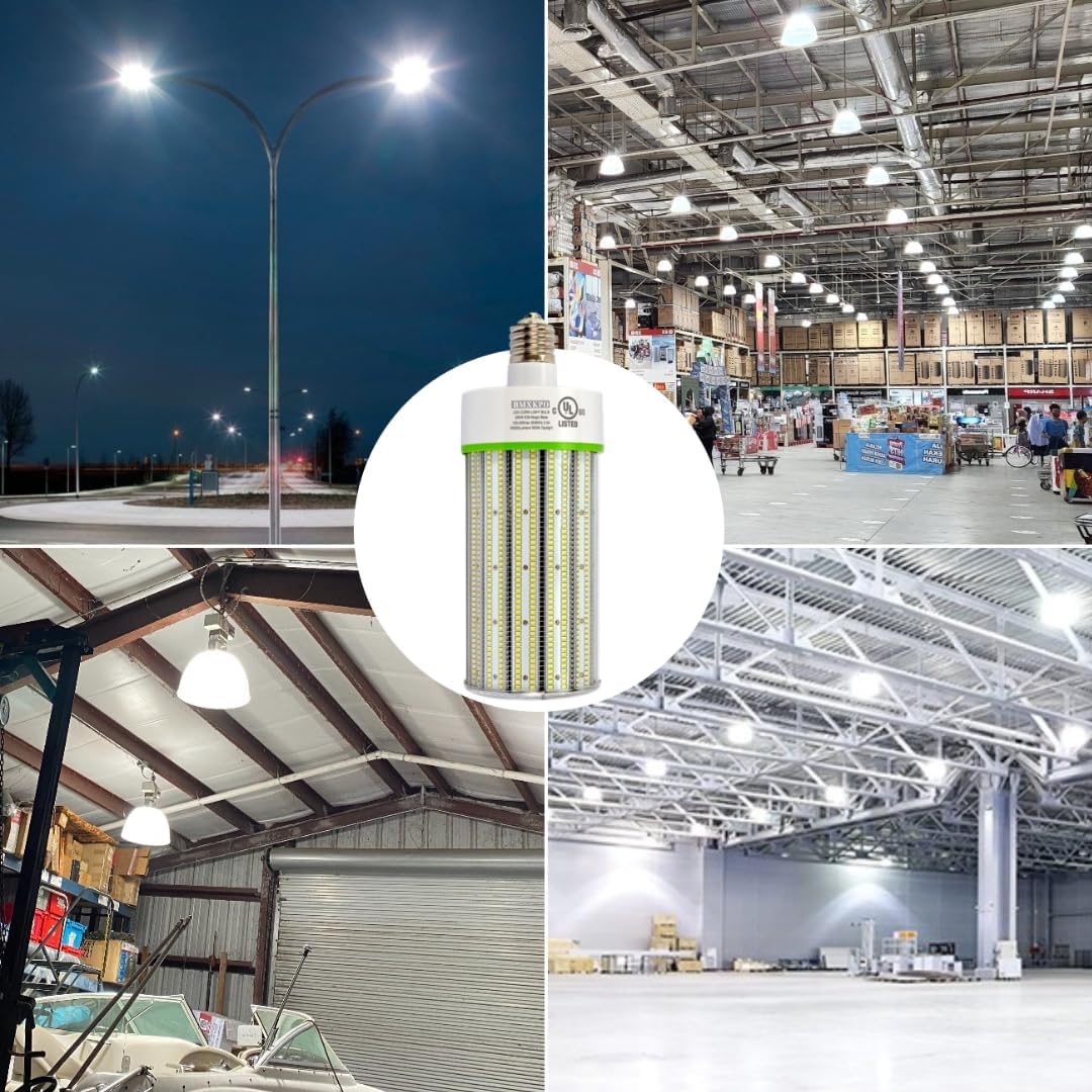 LED Corn Bulb, 250W, 6300K, E39 Base, 37,500 Lumens, 100-277 VAC - Lumens Depot
