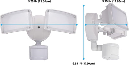 Square Twin Motion Sensor Light-White, 20W, 5000K