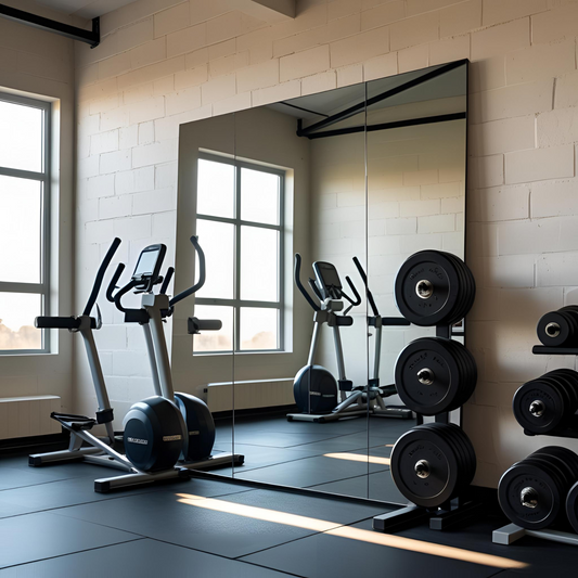 Gym Mirror Set 48x32(2 Pieces) – Large Wall-Mounted Mirrors for Home Gym - Fitness Studio - and Commercial Use