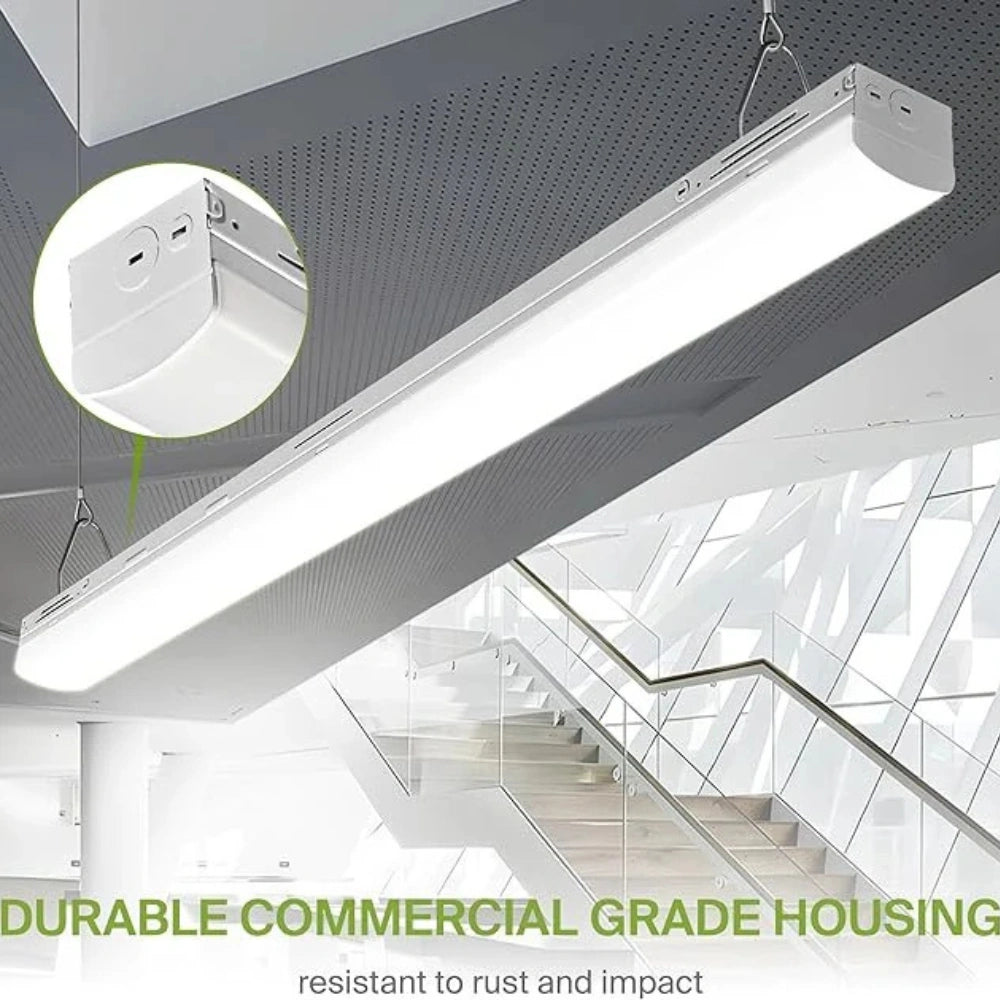 8FT LED Linear Strip Light Fixture, Selectable 60W/70W/80W and CCT 3500K/4000K/5000K, 5,200 Lumens