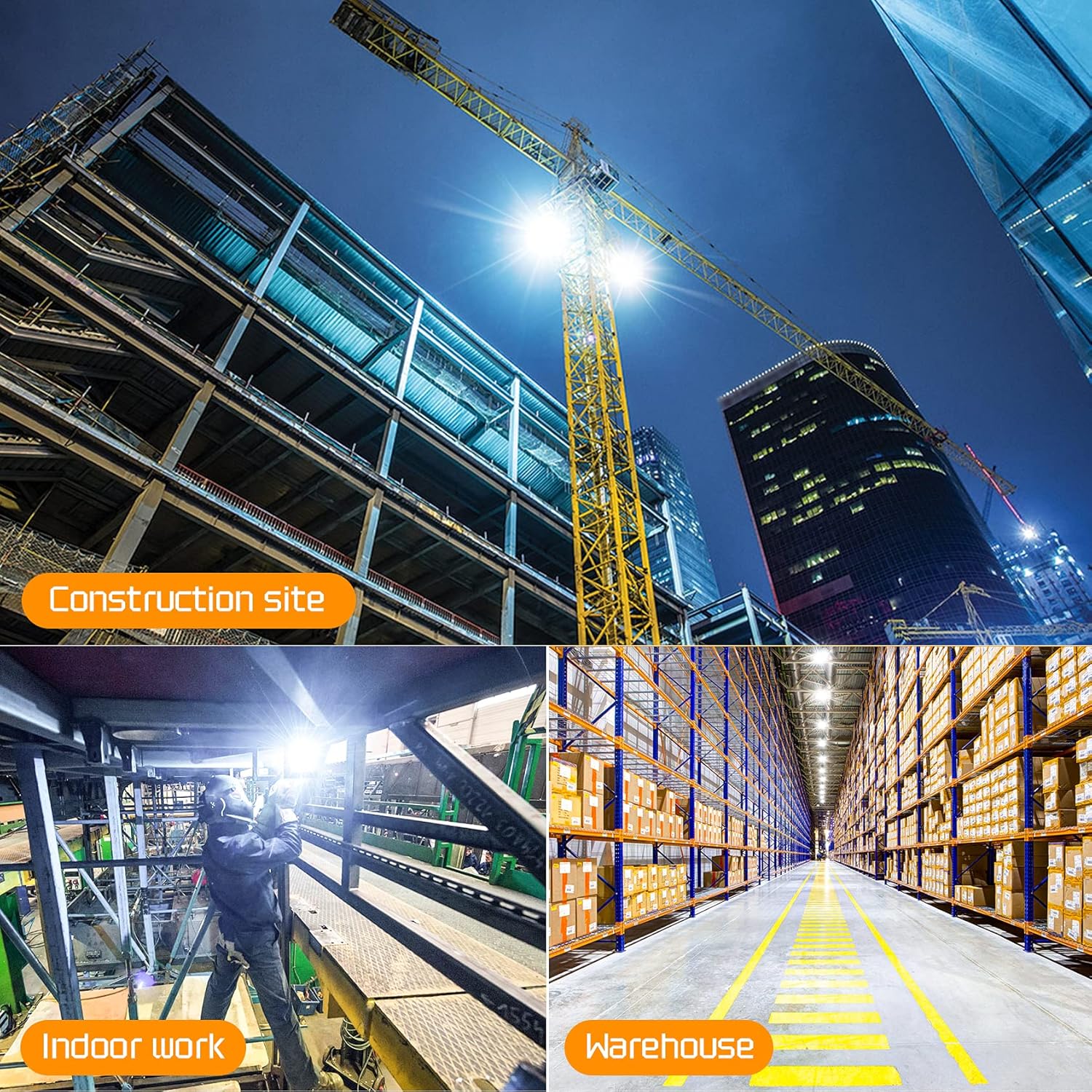 150W LED Work Light - 5000K, 360° Beam Angle, High CRI >80, 100-277V AC, ETL Certified for Factory & Warehouse - Lumens Depot