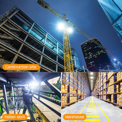 150W LED Work Light - 5000K, 360° Beam Angle, High CRI >80, 100-277V AC, ETL Certified for Factory & Warehouse - Lumens Depot
