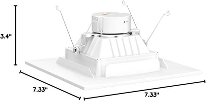 6" Square  Retrofit LED Downlight, 5CCT, 1100LM, Dimmable, Wet Rated.